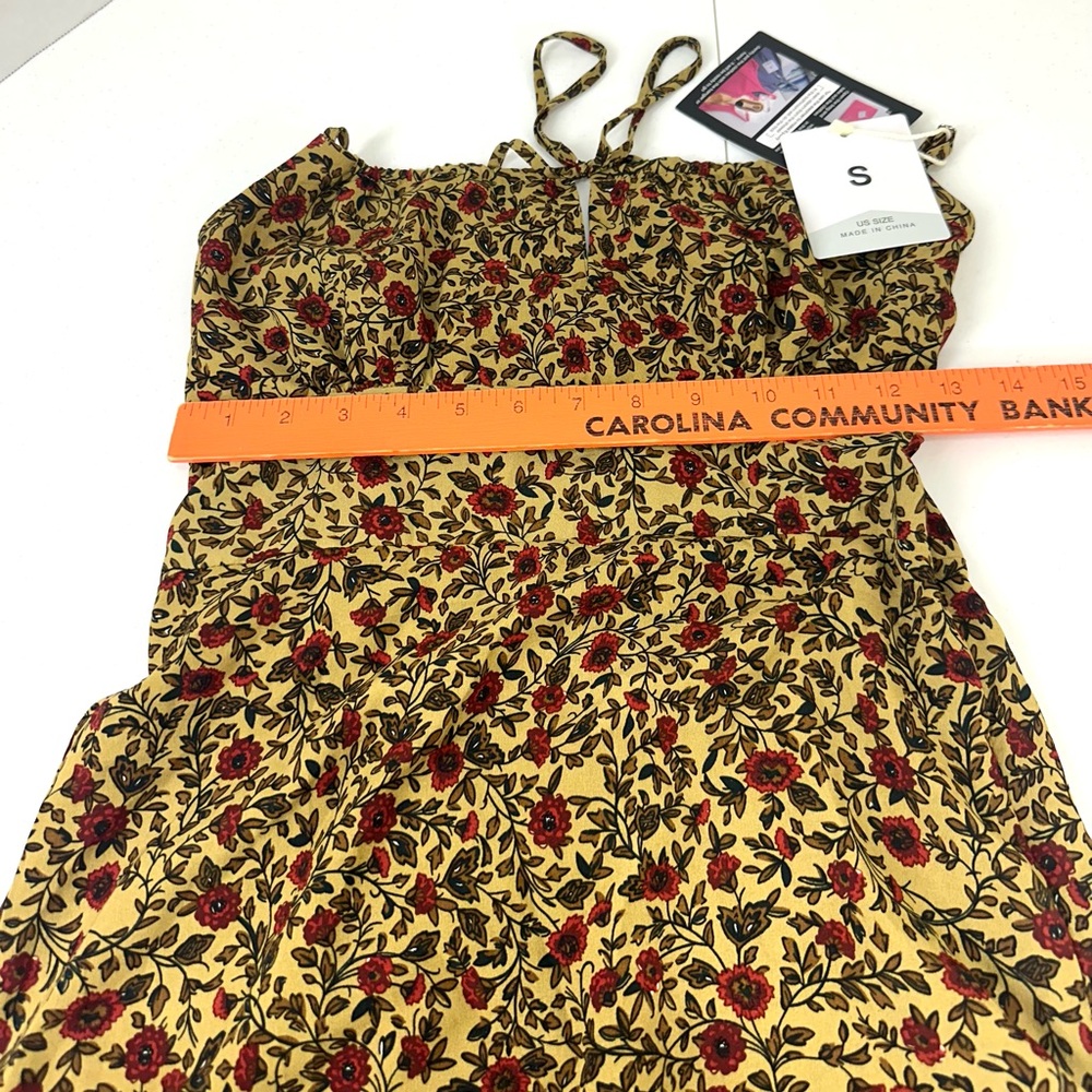 Floral mini sun dress size small - Picture 6 of 8